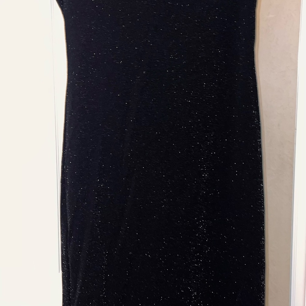 Bebe Black Sparkly Midi Dress NWT